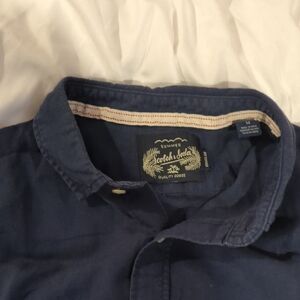 Scotch & Soda 100% Linen Summer Blue Casual Button Down Shirt In Medium
